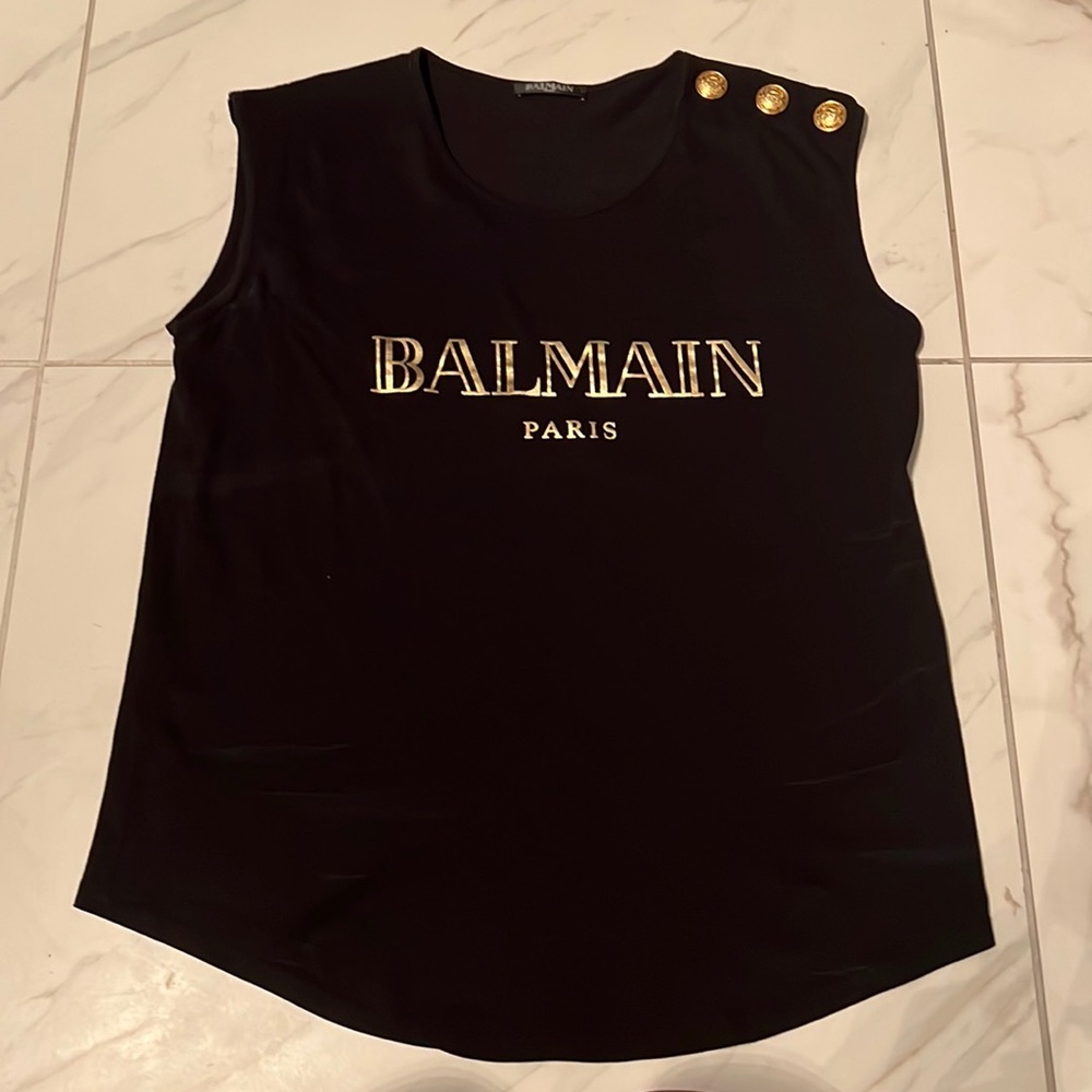 Authentic Balmain Sleeveless Tank Top